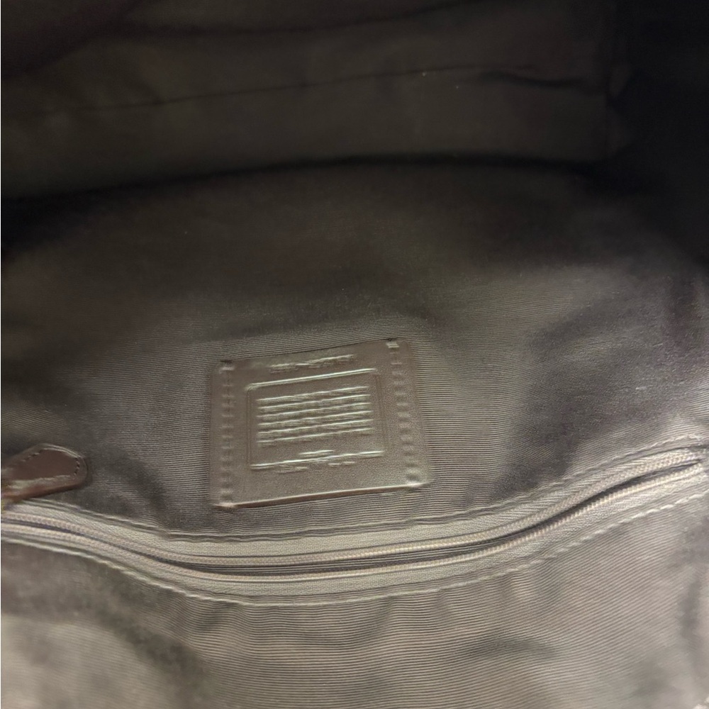 Coach Fuchsia Pebble Leather Shoulder Bag with Gold Accents - Picture 7 of 10